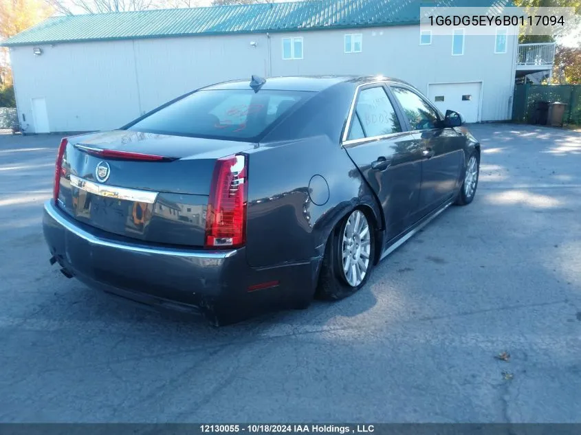 2011 Cadillac Cts Sedan VIN: 1G6DG5EY6B0117094 Lot: 12130055