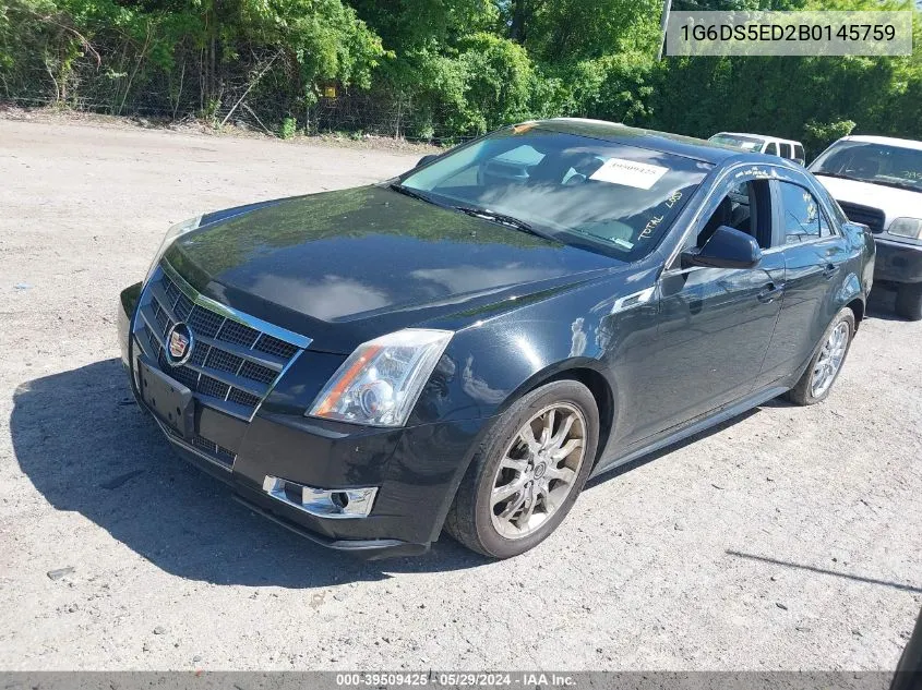 2011 Cadillac Cts Premium VIN: 1G6DS5ED2B0145759 Lot: 39509425