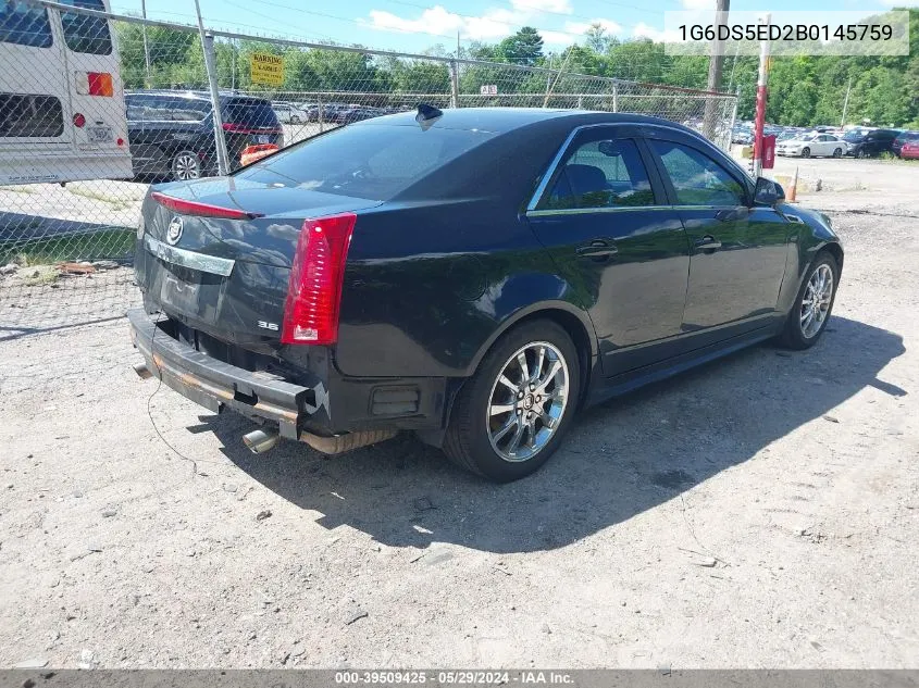 2011 Cadillac Cts Premium VIN: 1G6DS5ED2B0145759 Lot: 39509425