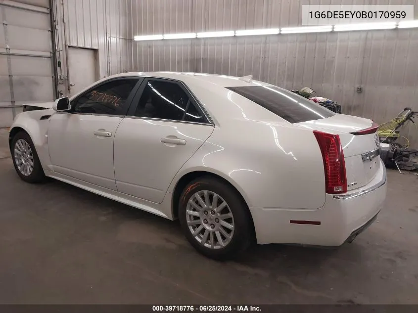 2011 Cadillac Cts Luxury VIN: 1G6DE5EY0B0170959 Lot: 39718776