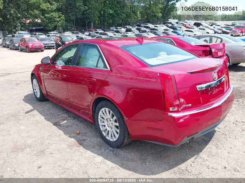 2011 Cadillac Cts Luxury Collection VIN: 1G6DE5EY6B0158041 Lot: 40094725