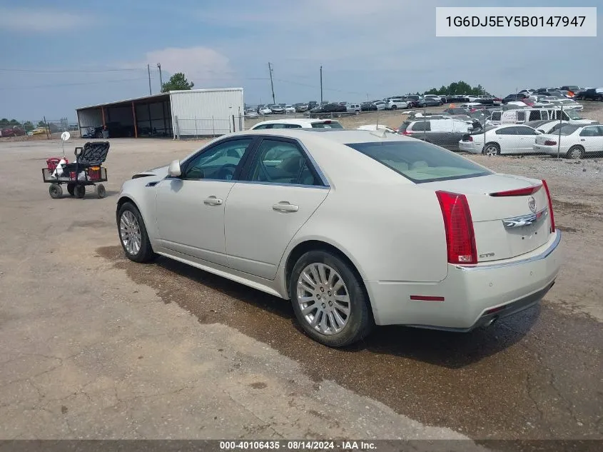 2011 Cadillac Cts Performance VIN: 1G6DJ5EY5B0147947 Lot: 40106435