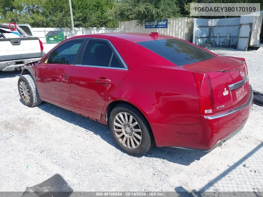 2011 Cadillac Cts VIN: 1G6DA5EY3B0170109 Lot: 40108554