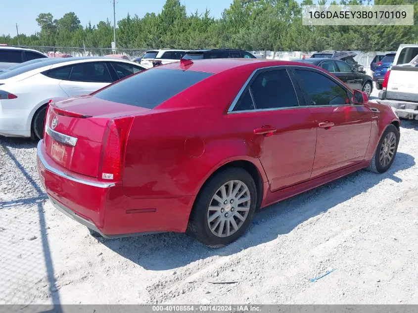 2011 Cadillac Cts VIN: 1G6DA5EY3B0170109 Lot: 40108554