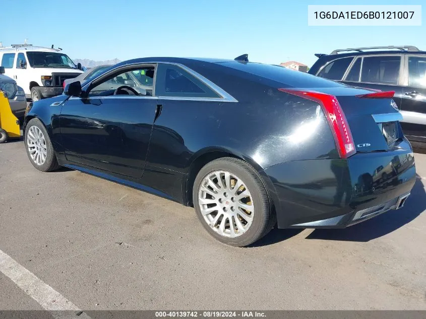 2011 Cadillac Cts Standard VIN: 1G6DA1ED6B0121007 Lot: 40139742