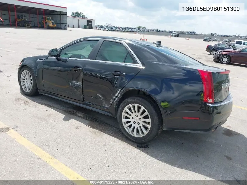 2011 Cadillac Cts Standard VIN: 1G6DL5ED9B0151300 Lot: 40175229