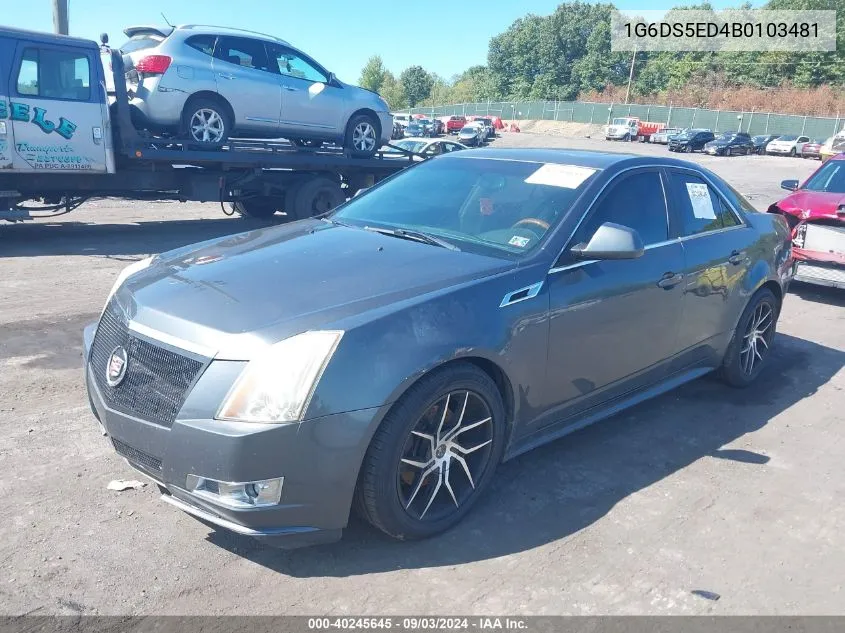 2011 Cadillac Cts Premium VIN: 1G6DS5ED4B0103481 Lot: 40245645