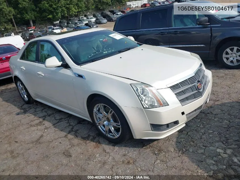 2011 Cadillac Cts Luxury VIN: 1G6DE5EY5B0104617 Lot: 40265742