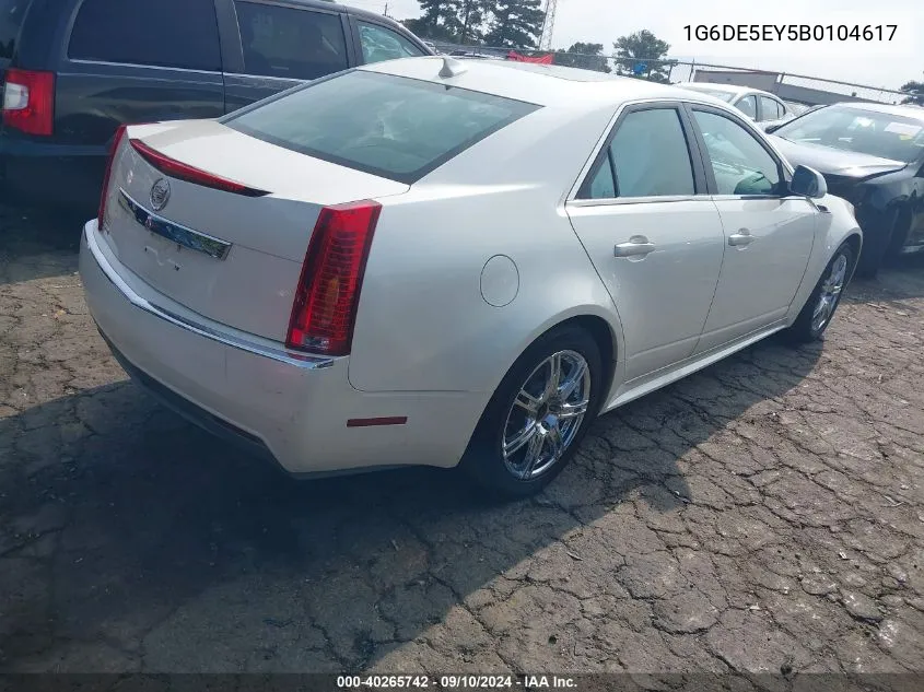 2011 Cadillac Cts Luxury VIN: 1G6DE5EY5B0104617 Lot: 40265742