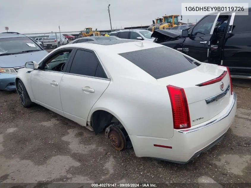 2011 Cadillac Cts Luxury VIN: 1G6DH5EY9B0119726 Lot: 40275147