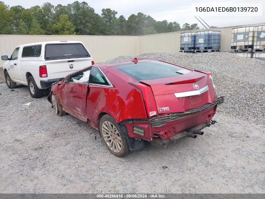 2011 Cadillac Cts Standard VIN: 1G6DA1ED6B0139720 Lot: 40286916