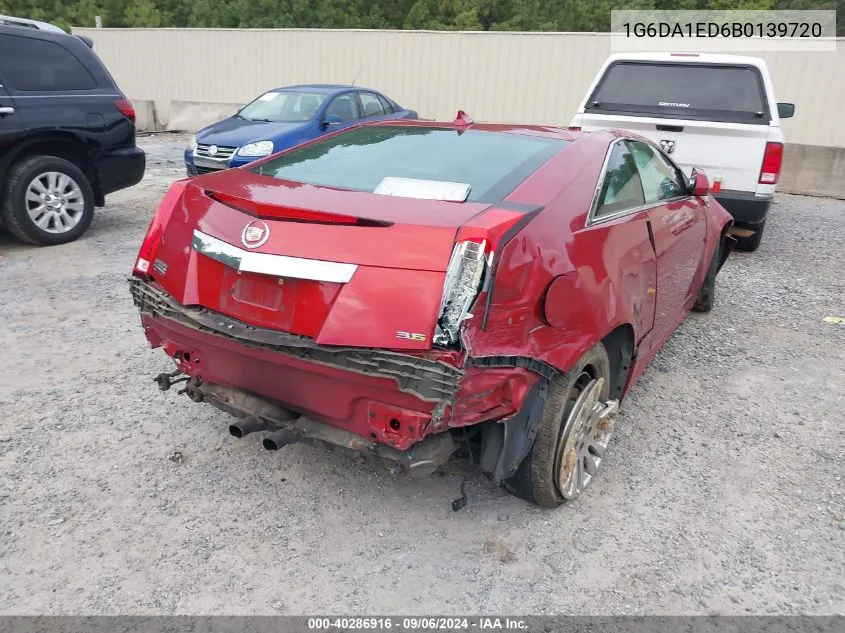 2011 Cadillac Cts Standard VIN: 1G6DA1ED6B0139720 Lot: 40286916