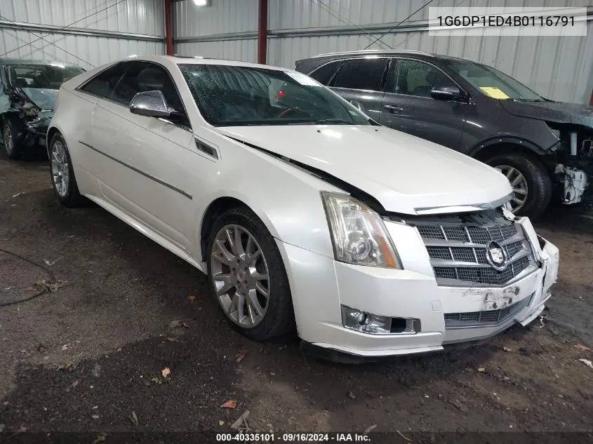 2011 Cadillac Cts Premium VIN: 1G6DP1ED4B0116791 Lot: 40335101