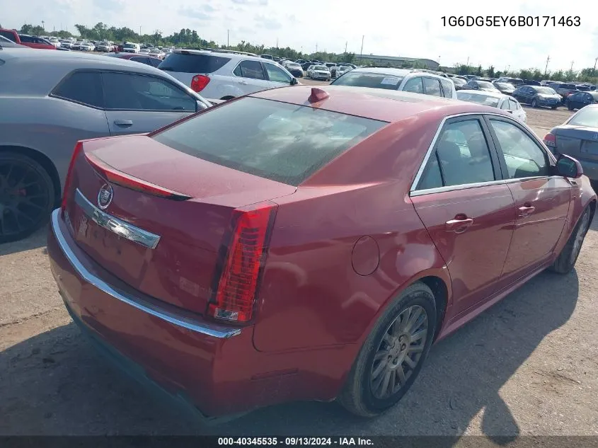 1G6DG5EY6B0171463 2011 Cadillac Cts Sedan Luxury