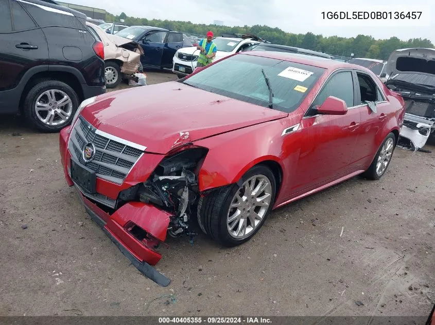 2011 Cadillac Cts Standard VIN: 1G6DL5ED0B0136457 Lot: 40405355