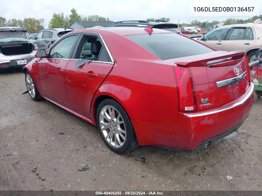 2011 Cadillac Cts Standard VIN: 1G6DL5ED0B0136457 Lot: 40405355