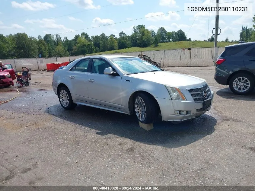 2011 Cadillac Cts VIN: 1G6DM5EB2B0110231 Lot: 40410328