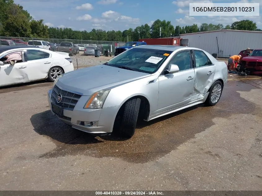 2011 Cadillac Cts VIN: 1G6DM5EB2B0110231 Lot: 40410328