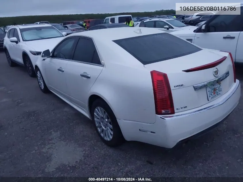 2011 Cadillac Cts Luxury Collection VIN: 1G6DE5EY0B0116786 Lot: 40497214