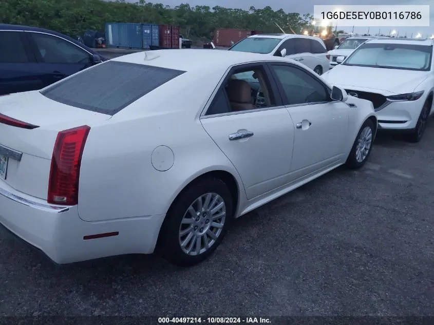 2011 Cadillac Cts Luxury Collection VIN: 1G6DE5EY0B0116786 Lot: 40497214