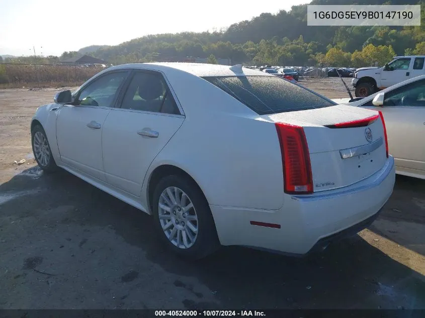 2011 Cadillac Cts Luxury VIN: 1G6DG5EY9B0147190 Lot: 40524000