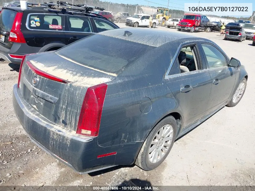 2011 Cadillac Cts Standard VIN: 1G6DA5EY7B0127022 Lot: 40557686