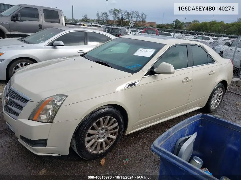 2011 Cadillac Cts Standard VIN: 1G6DA5EY4B0140276 Lot: 40615970