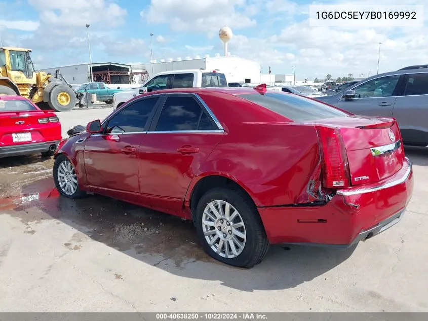 2011 Cadillac Cts Standard VIN: 1G6DC5EY7B0169992 Lot: 40638250