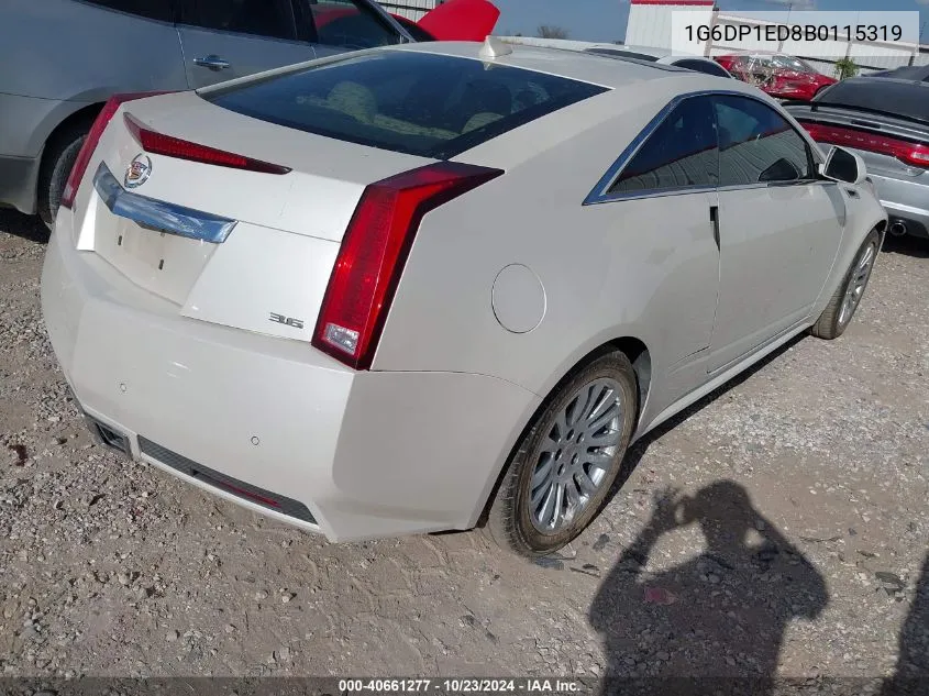 2011 Cadillac Cts Premium VIN: 1G6DP1ED8B0115319 Lot: 40661277