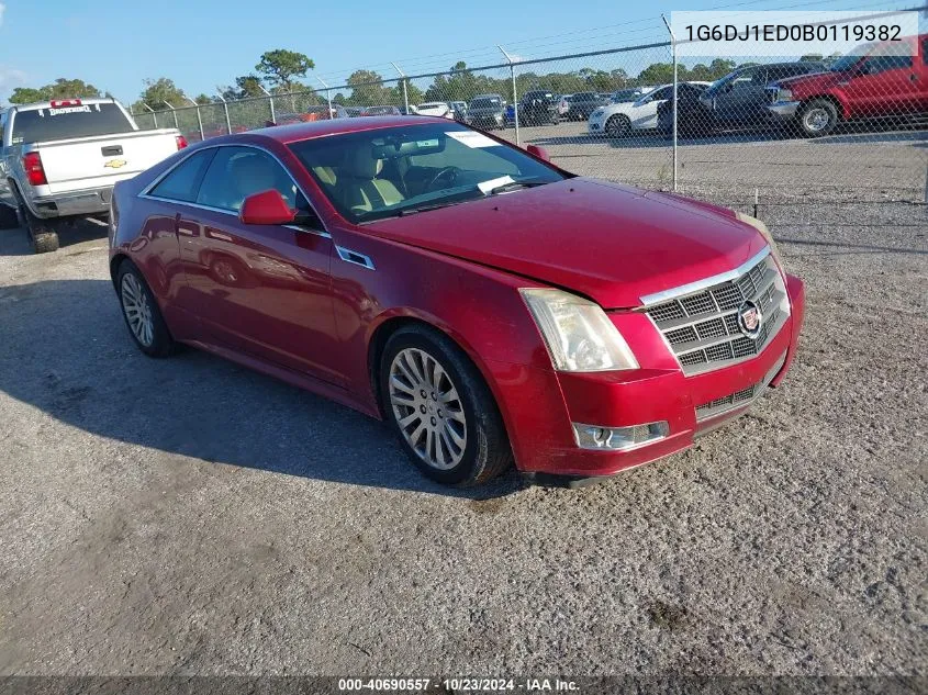 2011 Cadillac Cts Performance VIN: 1G6DJ1ED0B0119382 Lot: 40690557