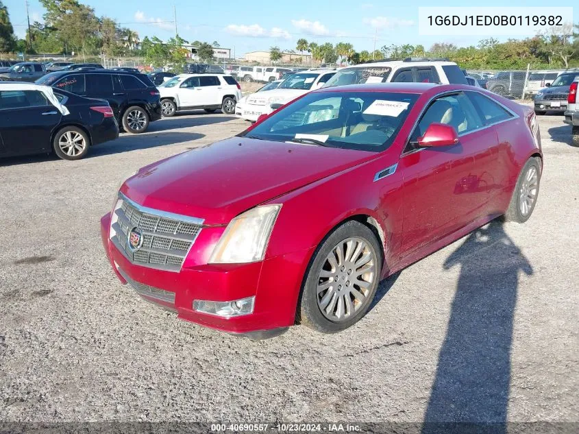 2011 Cadillac Cts Performance VIN: 1G6DJ1ED0B0119382 Lot: 40690557