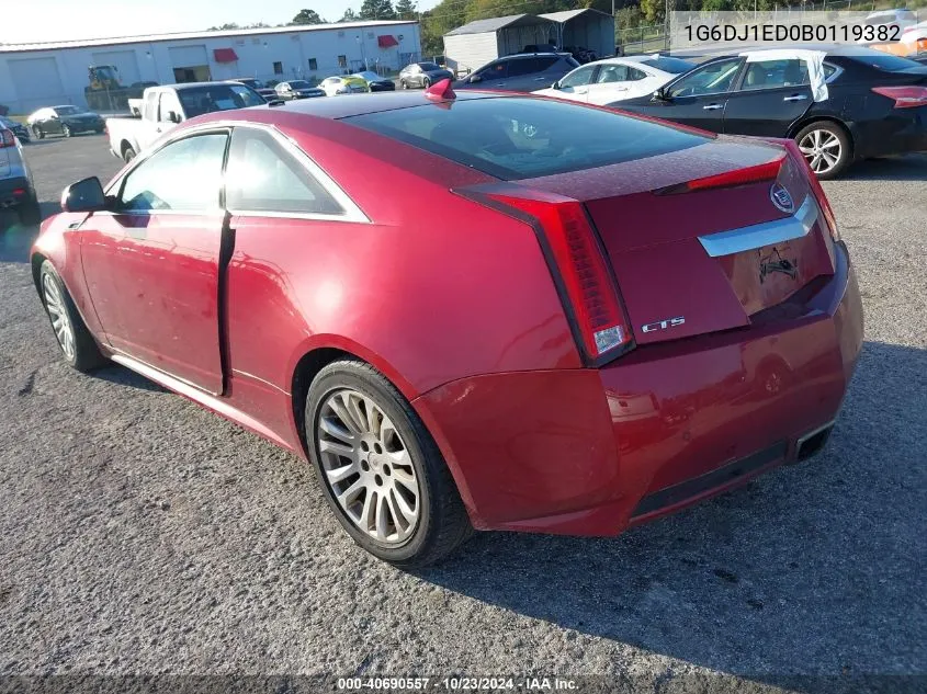 2011 Cadillac Cts Performance VIN: 1G6DJ1ED0B0119382 Lot: 40690557