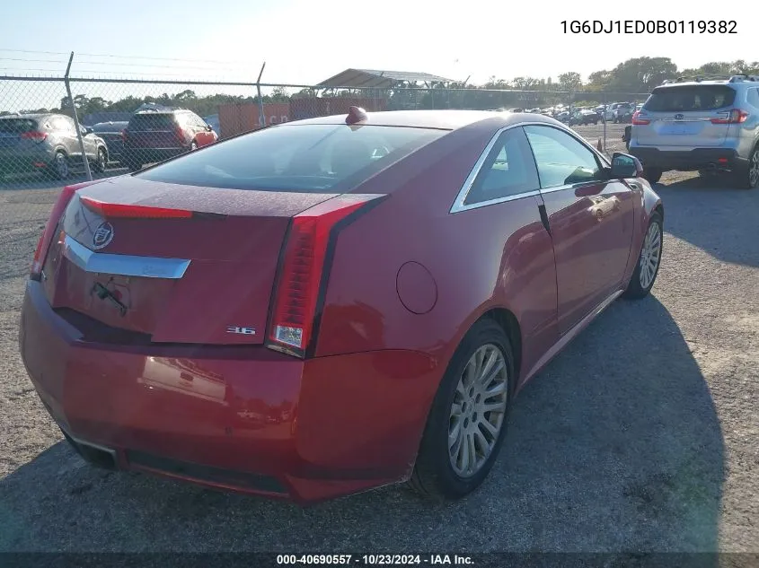 2011 Cadillac Cts Performance VIN: 1G6DJ1ED0B0119382 Lot: 40690557