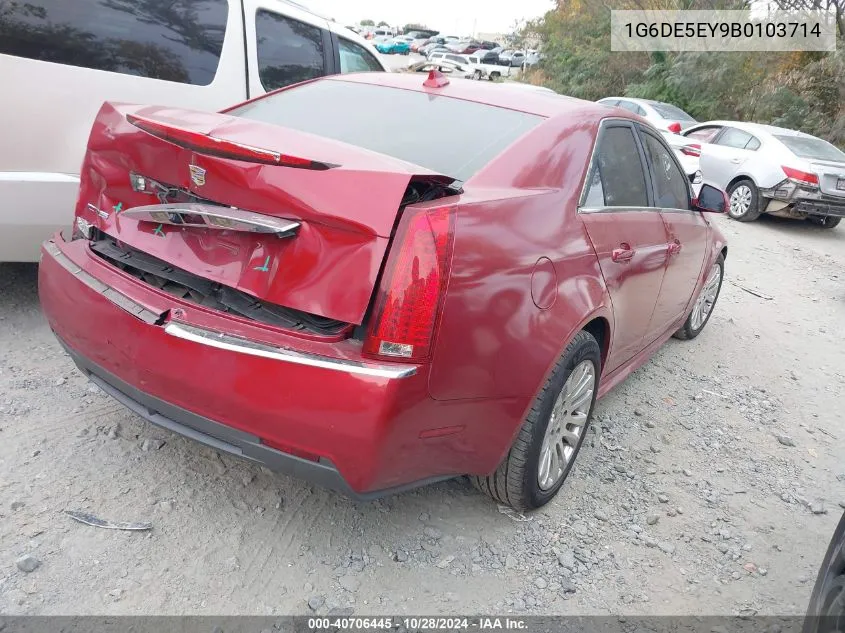 2011 Cadillac Cts Luxury VIN: 1G6DE5EY9B0103714 Lot: 40706445