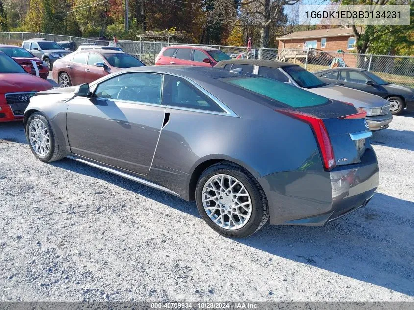 2011 Cadillac Cts Performance VIN: 1G6DK1ED3B0134231 Lot: 40709934