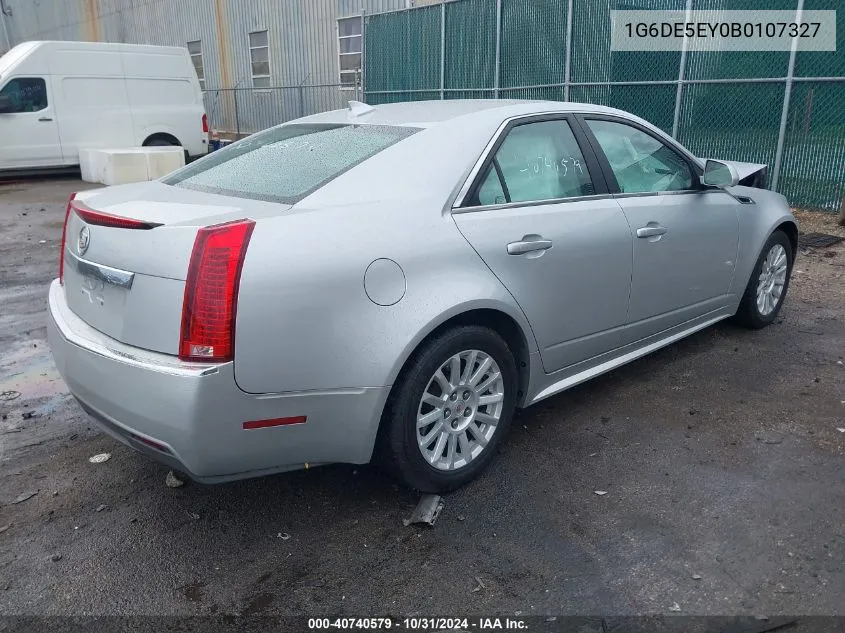 2011 Cadillac Cts Luxury VIN: 1G6DE5EY0B0107327 Lot: 40740579