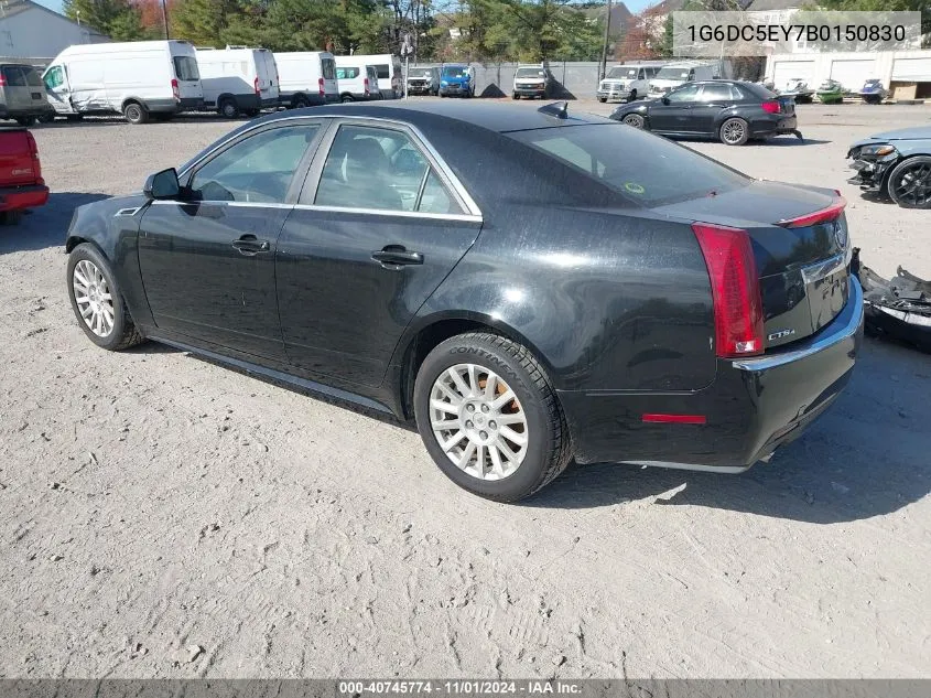 2011 Cadillac Cts Standard VIN: 1G6DC5EY7B0150830 Lot: 40745774