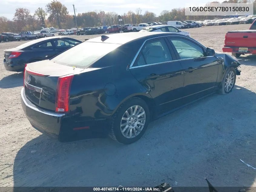 2011 Cadillac Cts Standard VIN: 1G6DC5EY7B0150830 Lot: 40745774