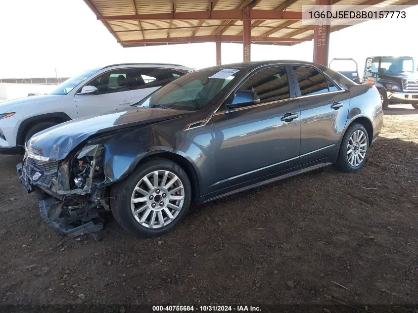 2011 Cadillac Cts Standard VIN: 1G6DJ5ED8B0157773 Lot: 40755684