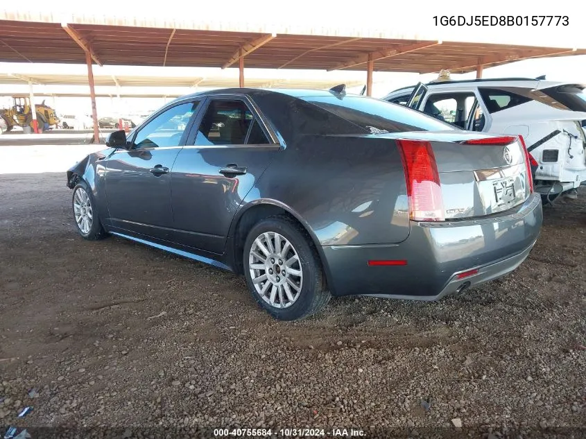 2011 Cadillac Cts Standard VIN: 1G6DJ5ED8B0157773 Lot: 40755684