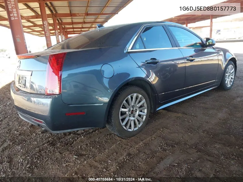 2011 Cadillac Cts Standard VIN: 1G6DJ5ED8B0157773 Lot: 40755684