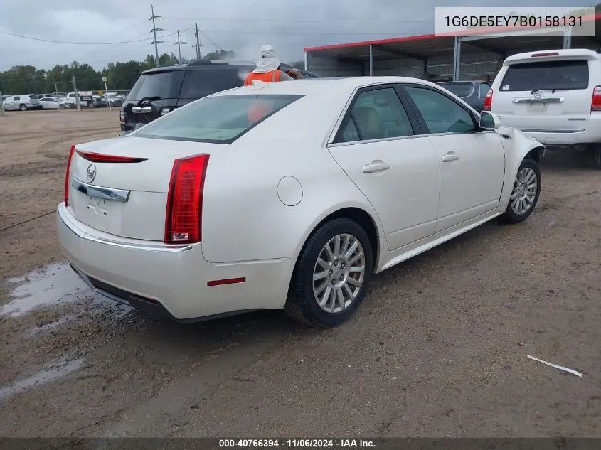 2011 Cadillac Cts Luxury VIN: 1G6DE5EY7B0158131 Lot: 40766394