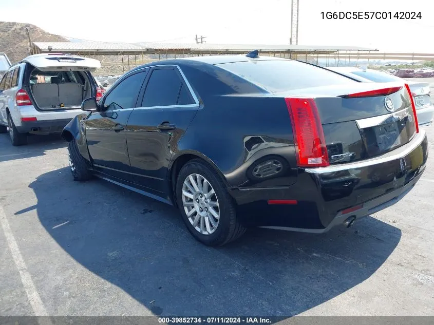 2012 Cadillac Cts Standard VIN: 1G6DC5E57C0142024 Lot: 39852734