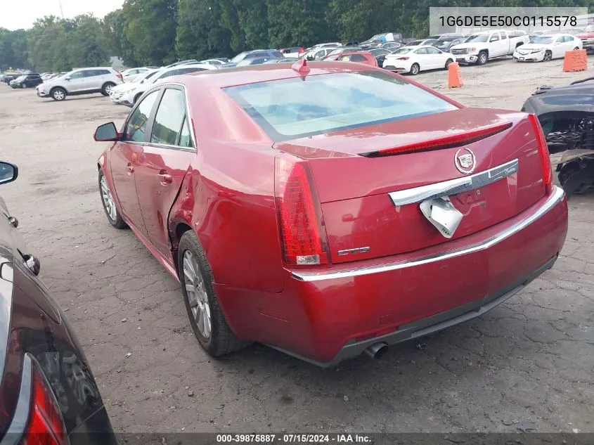 1G6DE5E50C0115578 2012 Cadillac Cts Luxury