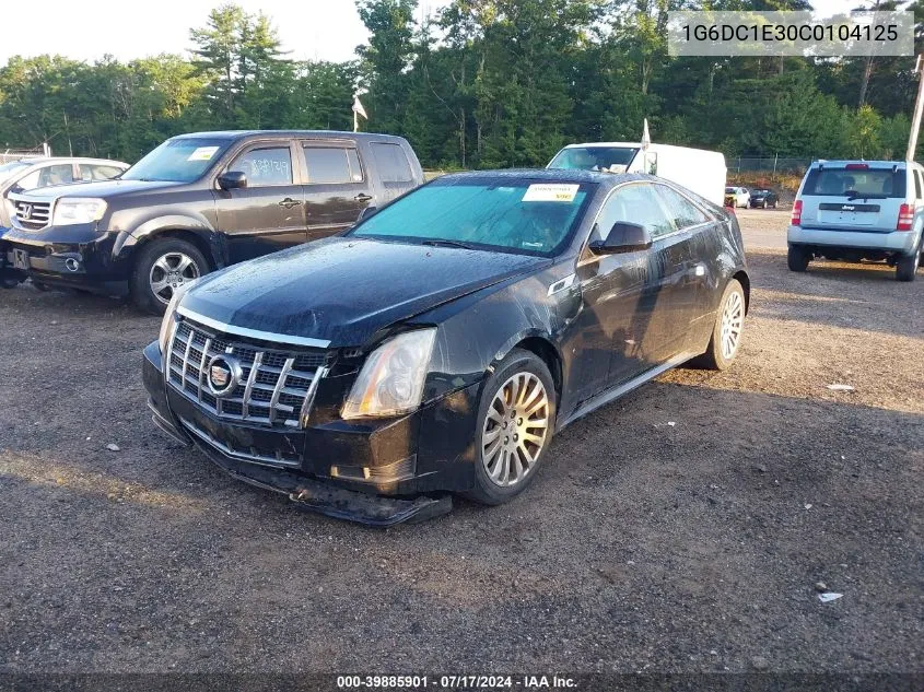 2012 Cadillac Cts Standard VIN: 1G6DC1E30C0104125 Lot: 39885901