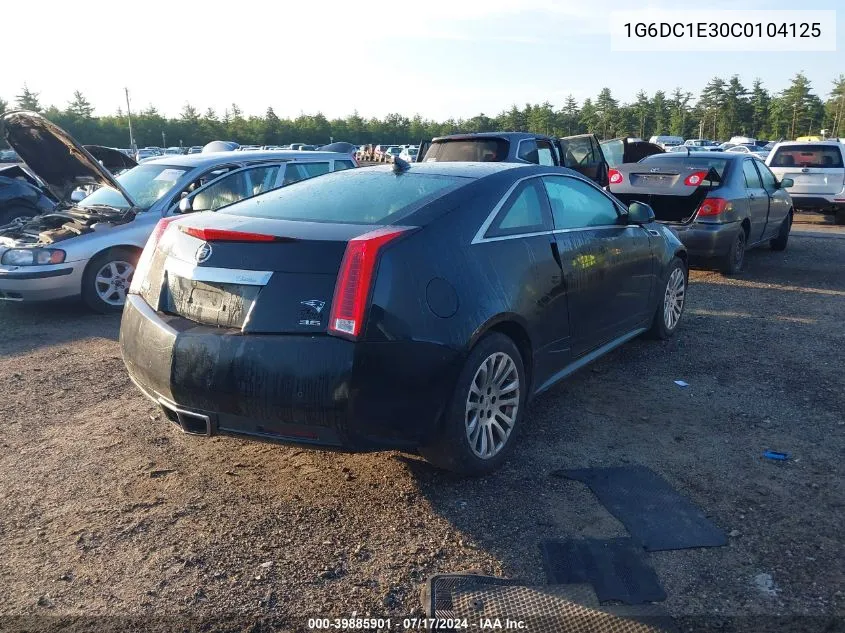 2012 Cadillac Cts Standard VIN: 1G6DC1E30C0104125 Lot: 39885901