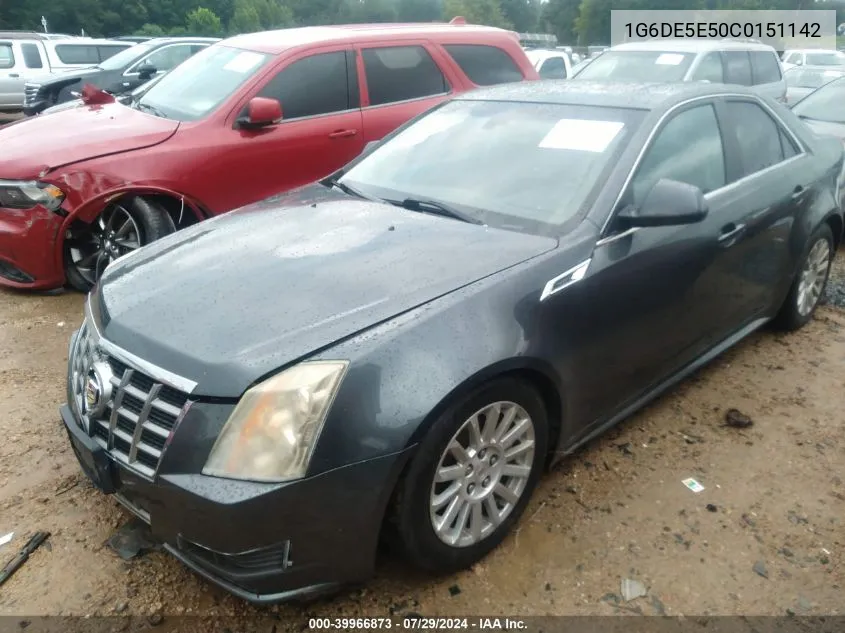 2012 Cadillac Cts Luxury VIN: 1G6DE5E50C0151142 Lot: 39966873