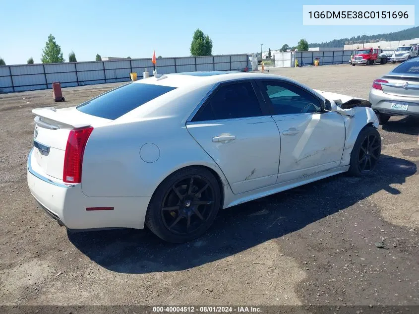 2012 Cadillac Cts Performance VIN: 1G6DM5E38C0151696 Lot: 40004512