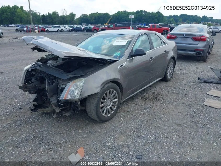 1G6DE5E52C0134925 2012 Cadillac Cts Luxury