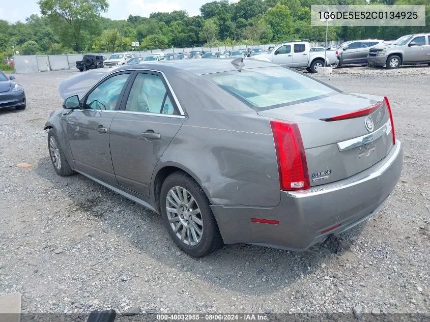 1G6DE5E52C0134925 2012 Cadillac Cts Luxury